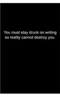 You must stay drunk on writing so reality cannot destroy you.