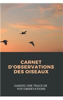 Carnet d'observations des oiseaux