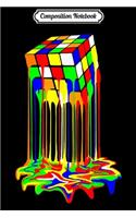 Composition Notebook: AWESOME GRAPHIC MELTING RUBIK RUBIX RUBICS CUBE Journal/Notebook Blank Lined Ruled 6x9 100 Pages