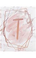 Letter T Lined Journal