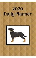 2020 Daily Planner: Rottweiler; January 1, 2020 - December 31, 2020; 6" x 9"