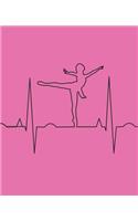 Ballet Composition Notebook: Wide Ruled Notebook Lined School Journal - 110 Pages - 7.5 x 9.25" - Children Kids Girls Boys Teens Women Wide Ruled School Composition Books