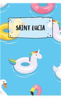 Saint Lucia: Ruled Travel Diary Notebook or Journey Journal - Lined Trip Pocketbook for Men and Women with Lines