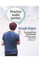 Practice Make Perfect Graph Paper: Maths Or Science Composition Notebook For Students With Quad Ruled 5 Squares per inch Graph Paper Suitable For Programmers, Engineers and Scientists