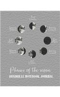 Phases of the moon Quadrille notebook journal