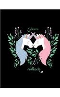 Unicorns notebook: Unicorn Notebook (Composition Book Journal) (8.5 x 11 Large)