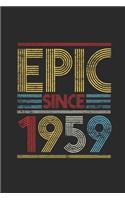 Epic Since 1959: Graph Paper Notebook (6" x 9" - 120 pages) Birthday Themed Notebook for Daily Journal, Diary, and Gift