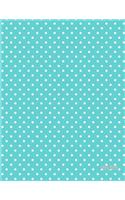 Dot Grid Notebook: Blank Dot Grid Journal Dotted Pages for Bullet Journaling Mint Teal Polka Dots