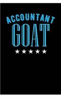 Accountant GOAT: Black, Blue & White Design, Blank College Ruled Line Paper Journal Notebook for Accountants and Their Families. (Bookkeeping and Tax Season 6 x 9 in