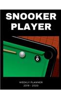Snooker Player 2019 - 2020 Weekly Planner: An 18 Month Academic Planner - July 2019 - December 2020