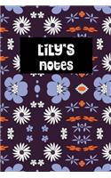 Lily's Notes: Blue and White Personalised College Ruled Notebook