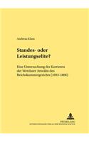 Standes- Oder Leistungselite?