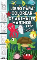 Libro para colorear de animales marinos para niños
