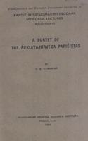 A Survey of The Suklyajurveda Parisistas