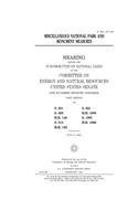 Miscellaneous national park and monument measures