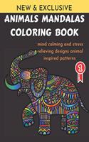 Animals mandalas coloring book