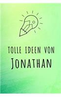 Tolle Ideen von Jonathan: Unliniertes Notizbuch mit Rahmen für deinen Vornamen