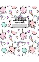 Handwriting Practice Paper Workbook