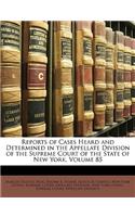 Reports of Cases Heard and Determined in the Appellate Division of the Supreme Court of the State of New York, Volume 85