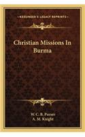Christian Missions in Burma