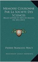Memoire Couronne Par La Societe Des Sciences