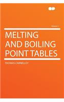 Melting and Boiling Point Tables Volume 1