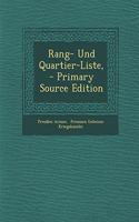 Rang- Und Quartier-Liste,