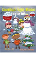 Snowball Fight Winter Coloring Book