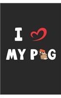 My Pug: Notizbuch, Notizheft, Notizblock - Geschenk-Idee für Mops Besitzer - Karo - A5 - 120 Seiten