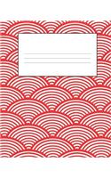 Red Composition Notebook: Wide Ruled Notebook Lined School Journal - 110 Pages - 7.5 x 9.25" - Children Kids Girls Boys Teens Women Wide Ruled School Composition Books