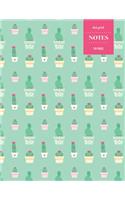 Dot Grid Notes 110 Pages: Cactus Floral Notebook for Professionals and Students, Teachers and Writers - Succulent Pattern