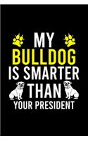 My Bulldog Is Smarter Than Your President: Cute Bulldog Default Ruled Notebook, Great Accessories & Gift Idea for Bulldog Owner & Lover.Default Ruled Notebook With An Inspirational Quote.
