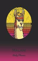 Malani: Llama Daily Planner - Custom Letter M First Name Personal 1 Year (2020 - 2021) Planning Agenda - January 20 - December 20 - Writing Notebook - Dateb