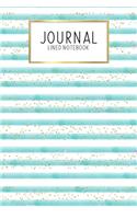 Journal Lined Notebook: Retro Glam Audrey Blue Black - Blank Lined Journal - Gratitude Journal - 6" x 9" 100 Pg -Motivational Quotes - Self-Care - Diary - Gift