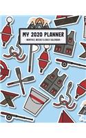 My 2020 Planner Weekly & Monthly: Fishing 2020 Daily, Weekly & Monthly Calendar Planner - January to December - 110 Pages (8x10)