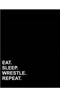 Eat Sleep Wrestle Repeat: Two Column Ledger Account Book, Accounting Ledger, Personal Bookkeeping Ledger, 8.5 x 11, 100 pages(65 Two Column Ledger)