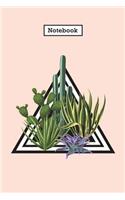 Notebook: Succulent Large Ruled Journal Notebook Planner - 120-Page Wide Ruled Paper for Writing Ideas Planning Doodling Journaling for Women Girls Teens - 6x