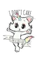Kitten Unicorn Composition Book: Blank Lined Composition Notebook 75 Sheets / 150 Pages 8.5 x 11 inch
