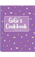 Gigi's Cookbook Purple Blank Lined Journal