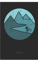 Notebook: MTB Mountain Bike Notebook Gift for cyclists, men and women who love cycling, mountain biking and bicycle adventures