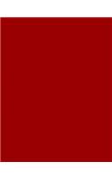 Brick Red 101 - Lined with Margins Notebook: 101 Pages, 8.5 x 11, Medium Ruled, Journal, Soft Cover