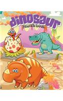 Dinosaur Sketchbook: Paper Book for Sketching, Drawing, Journaling & Doodling (Sketchbooks), Perfect Size at 8 X 10, 120 Pages, ( Cute Dinosaur Cover )