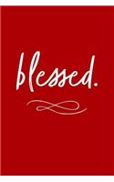 Blessed: Inspirational Notebook / Journal (Red)
