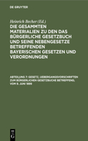 Gesetz, Uebergangsvorschriften Zum Bürgerlichen Gesetzbuche Betreffend, Vom 9. Juni 1899