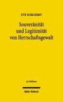 Souveranitat Und Legitimitat Von Herrschaftsgewalt