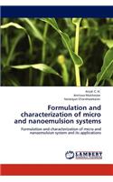 Formulation and characterization of micro and nanoemulsion systems