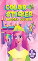 Color with sticker Unicorn Adventure