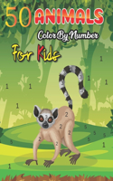 50 Animals Color by Number for Kids