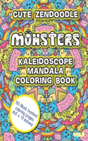Cute Zendoodle Monsters Kaleidoscope Mandala Coloring Book Vol5