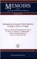 Homogeneous Integral Table Algebras of Degree Three